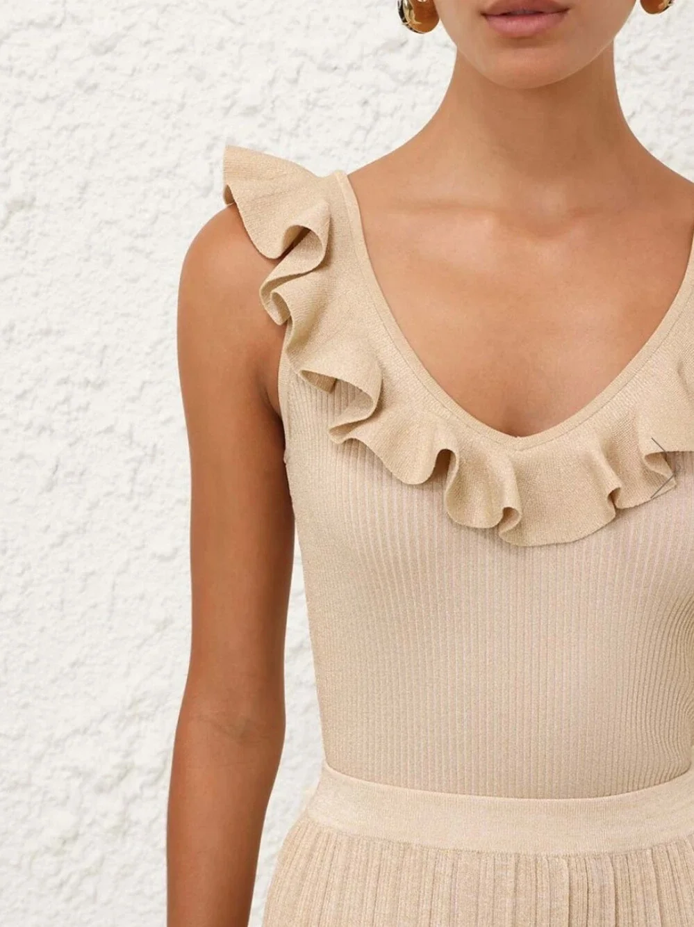 ZIMMERMANN INDRA METALLIC FRILL TOP - Picture 2 of 11